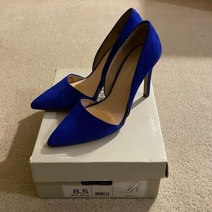 COPY - Hot cobalt blue suede d’orsay pumps
